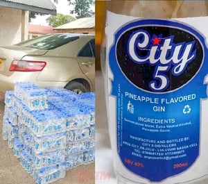 CITY 5 GIN: Police arrests One and recovers 74 cartons of killer gin