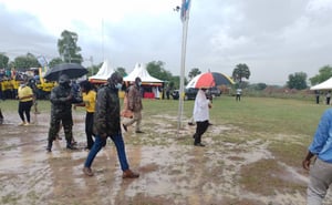 Heavy Rain Disrupts President Museveni in Obongi