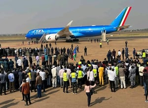 Pope Francis Lands in Juba South Sudan