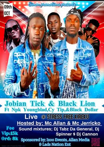 JOBIAN TICK and BLACK LION to perform in Kampala for the first time