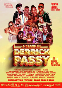 Derrick passy celebrates his six years of elegancy in westnile entertainment industry