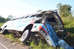 One person left dead, 12 others injured after a Baby coach bus crashed into herds of elephant