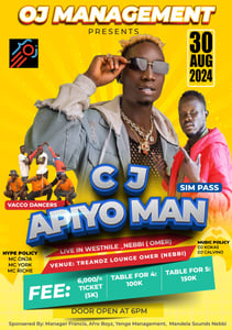 Man Cj "Apiyo man" live in westnile Nebbi (Omer)