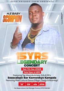 Baby Scorpion is set to celebrate his 15 years reing in the music 