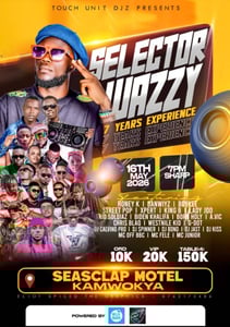 Selector wazzy live in seven year's concert at seasclape motel kamwokya 