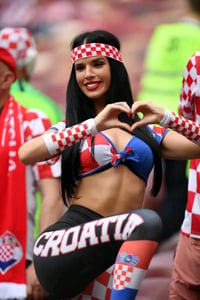 Former Miss Croatia Ivana knoll promised to go naked if Croatia wins the world cup