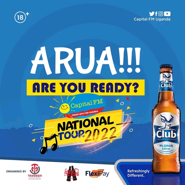 Capital Fm National Tour comes to Arua: Eddy Kenzo, Fik Fameica,Jackie Chandiru set to Headline